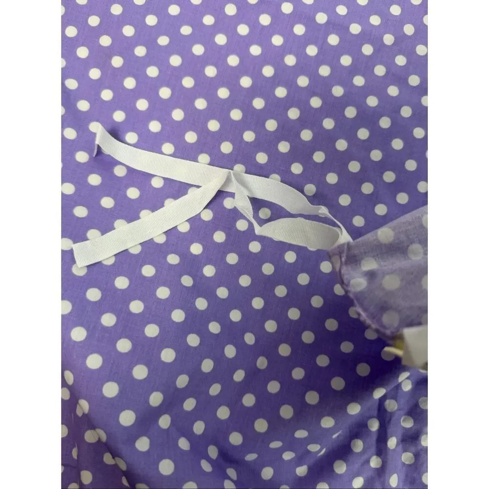 Pottery Barn Toddler Bed Duvet Cover Purple Polka Dot